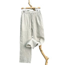 Linen Natural Pure Breathable Summer Linen Slim Fit Men Loose Straight Casual Pants