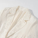 Women Wear Elegant Sequin Blazer Lapel Collar  Autumn Suit Jacket