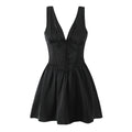Summer Women Satin Princess Tank Dress Lady Sleeveless Low Waist A-line Mini Dresses