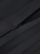 Women Autumn Preppy Style Pleated Short Skirts Streetwear Leather Mid Waist Mini Skirt