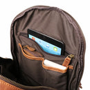 Men's leather backpack women's head leather 14-inch computer backpack outdoor travel bag