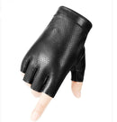 Men Half Finger Driving Gloves for Fitness Breathable Leather Gloves Fingerless Driver Sports Motorcycle