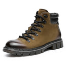 Men Boots Winter Full Grain Genuine Leather Men Shoes