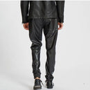 Autumn Leather Harem Pants For Men Black Pants Motorcycle Men