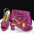 Ladies Crystal Shoes And Matching Bag Set Style Woman High Heel Shoes And Bag Set Free Shipping