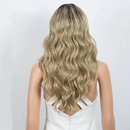 Lace Front Wigs For Women Cosplay Wigs 20 Inch Long Ombre Blonde Body Wave Lace Wig With Bangs Heat Resistant