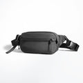 Black waist bag on a white background, Obroi