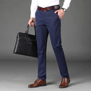 Men Business Office Suit Pants Spring Summer Streetwear Male Clothing Loose Solid Casual Straight Full Trousers