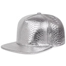 Adjustable Baseball Cap Leather Hat Sun Hat Flat Brim Snapback Hat