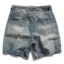 Men Denim Shorts Patchwork Ripped Blue Jeans Shorts Shorts