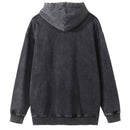 Mens Hoodie Sweatshirt Grunge Streetwear Wash Hooded Pullover Heavy Cotton High Street
