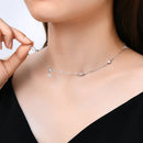 925 Sterling Silver Choker Necklace Moissanite Pendant Necklaces for Women Jewelry Gift