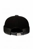 Hats Winter Warm Soft Genuine Leather Retro Round Skull Caps Casual Landlord Bonnet Bone Brimless Docker Beanie