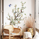 Tree Branch Bird Butterfly Wall Stickers Living Room Background Decoration Wallpaper Home Decor