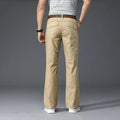 Summer Thin Men Flared Pants Men  Classic Flare Straight Trousers White Black