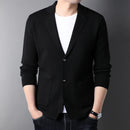 Wool Men's Knit Single Cardigan Coat Spring Classic Knitted Jacket suit knitted sweater