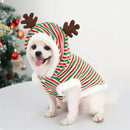 Merry Christmas Pet Clothes Dog Stripped Coat Deer Look Clothing