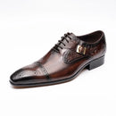 Luxury Men Wedding Dress Handmade Shoes Genuine Leather Lace-up Latest Design Casual Shoes