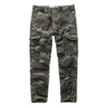 Mens Cargo Pants Camouflage Cotton Pockets and Leg Opening Zipper Loose Trousers