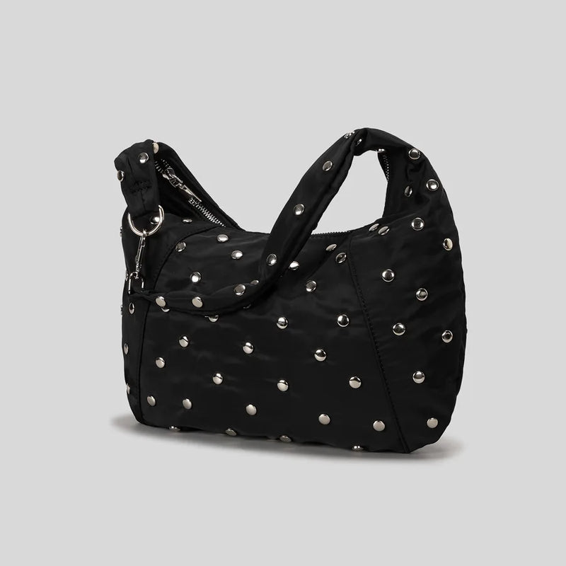 Rivet Hobos Women Shoulder Bags Punk Oxford Handbags Trend Lightweight Underarm Bag
