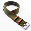 Canvas and Leather Watch Strap, Soft Nylon Replacement Band, 20mm and 22mm