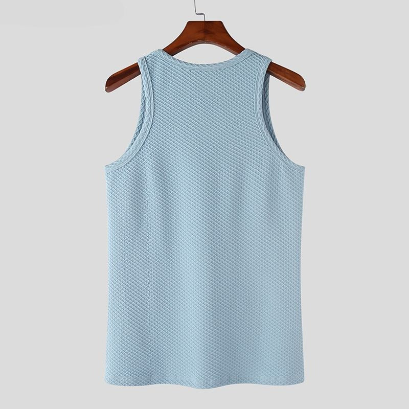 Men Tank Tops Sleeveless Solid All-match Simple Male Clothing Casual Male Waistcoat