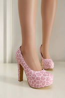 Women's Pumps High Heels Round Toe Platform Party Shoes Spring