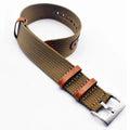 Canvas and Leather Watch Strap, Soft Nylon Replacement Band, 20mm and 22mm