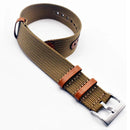 Canvas and Leather Watch Strap, Soft Nylon Replacement Band, 20mm and 22mm