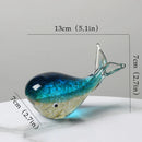 Glazed luminous whale glass craft gift marine artwork desktop decoration ornaments
