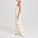 Floral Dresses For Women Square Collar Sleeveless High Waist Solid Fold Dress Female