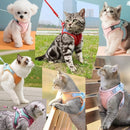 Cat Harness Adjustable Vest and Anti-Leak Leash Cat Accessories Training Collar Dog Small Dogs Collars