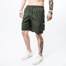 Men's summer elastic drawstring waistband casual solid thin shorts