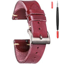 Leather Watch Bands for Men Handmade Watch Strap Quick Release Replacement Wrap of 18mm 20mm 22mm
