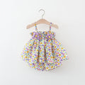 Summer Baby Girls sleeve top and short Sets Flower floral Sweet Girls Clothes baby Infant Baby Girls Clothing Suit