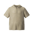 Knitted Hooded Sweater Men Hollow Out Summer Thin High Loose Tops Men