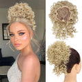 Messy Hair Bun Hair Piece Elastic Drawstring Loose Wave Large Curly Bun Short Ponytail Extension For Women