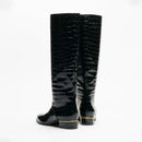 Autumn and Winter Round Toe Low Heeled Women's Knee Boots Flat Bottomed Boots for Women