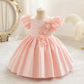 Baby Girl Princess Dress Infant Toddler Vintage Satin Party Birthday Frocks Baby Gowns