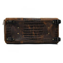 Genuine Leather Travel Duffel With Wheels Suitcases Male Business Trolley Case Big Carry On Rolling Luggage Weekend Bag