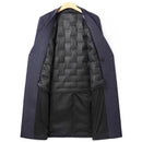 Men Long Down Jacket Lightweight Warm Puffer Coat Knee Length Outdoor Cold Resistant Winter Wool Jacket