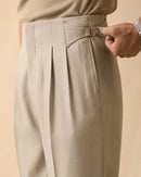 Men's Summer Straight Pants Loose Fitting Naples Casual Pants High Waisted Office Trousers Men