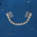 silver luxury crystal bride headpiece rhinestone bridal hair comb for women headband wedding hair accessories