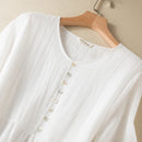 Elegant Solid Maxi Dress Women Vintage Short Sleeve Dress Summer Casual Sundress Loose Pocket Long Dress