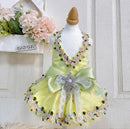 Pet Dog Princess Dress Handmade Floral Bow Outfit for Small Dogs Premium Apparel for Pet Events & Photoshoots
