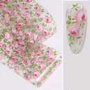 Floral patterned material with pink roses and green leaves, size 4 * 50cm, Obroi