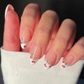 Nails with cherry design on a white background, Obroi
