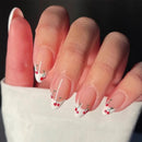 Nails with cherry design on a white background, Obroi