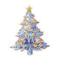 Beautiful Winter Pine-tree New Year Plants Party Brooch Pins Bowknot Christmas Tree Brooches