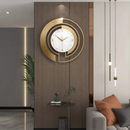 Nordic Light Luxury Metal Wall Clock Fashion Design Large Home Decoration Pendant Wall Hanging Clock